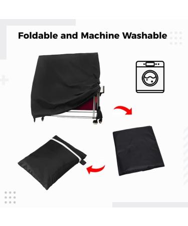 Epicover 210D Ping Pong Table Cover | Waterproof Polyester Taffeta Fabric | All-Weather Protection | Fits Regulation Size Tables | 72.83 x 64.96 x 27.55in - Buy Online on GoSupps.com