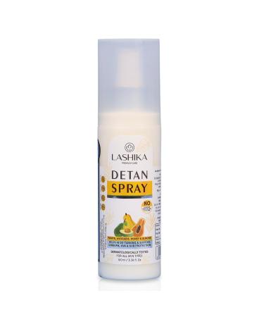 De-tan Spray with Papaya Avocado Honey & Almond Oil | Helps De-Tanning & Soothes Sunburn | Protect from UVA & UVB | Heals Sunburn | Helps Reduce Sign of Aging & Moisturizes Dry Skin - 100ML