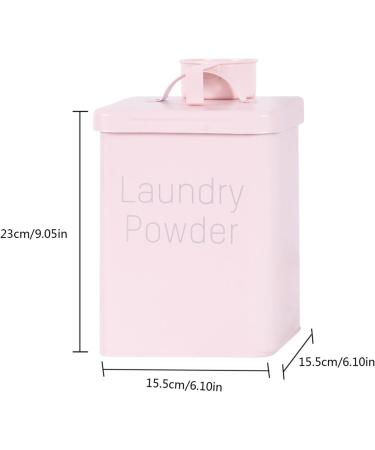 Laundry Powder Tin With Scoop Washing Powder Storage Container Metal Washing Powder Storage Box Container Laundry Room Accessories For Detergent Storage (201611.7cm) Limitoll Pink - Buy Online on GoSupps.com
