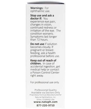 Natural Ophthalmics Cataract Eye Drops 10 ML - Homeopathic Formula for Crystalline Lens - Buy Online on GoSupps.com