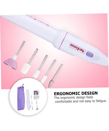 Housoutil 1set Nail Polisher Manicure Drill Bits Exfoliating Exfoliation Electric Manicure File Manicure Pedicure Kit Electric Trimmer Ear Piercer Kit Mini White Nail File Abs - Buy Online on GoSupps.com