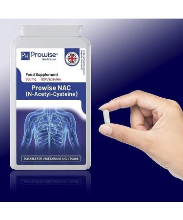 NAC N-Acetyl-Cysteine 600mg | 120 Capsules | Vegan & High Bioavailability | Prowise Healthcare - Buy Online on GoSupps.com
