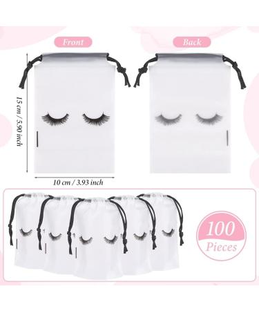 korvre 100Pcs Lash Bags for Clients Lash Goodie Bags for Clients Bags Eyelash Extensions Makeup Bags Clear - Buy Online on GoSupps.com