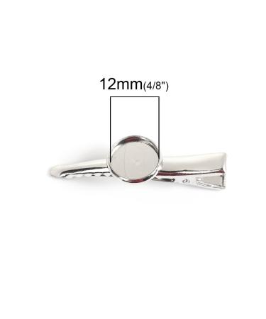 JGFinds 20 Pack Silver Tone Barrette Hair Clips with Cabochon Setting for DIY Crafts & Accessories - Buy Online on GoSupps.com