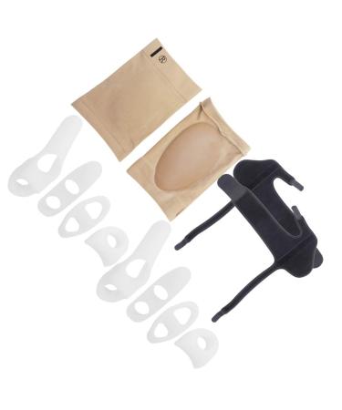 Healifty Thumb Brace 1 set 12pcs Socks Wrap Protector Brace Fasciitis Bunion Pads Women Straightener Thumb Men Separator Joint Splint Hammer Orthopedic Black Foot And Arch Arch Supports Black 12x10x4 cm