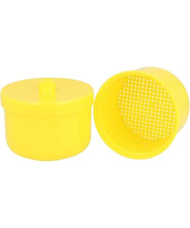 Dr. Bauer's Cleaning Bath Container with Rinse Aid Insert | Denture & Braces Container (Yellow) - International Shipping Available - Buy Online on GoSupps.com