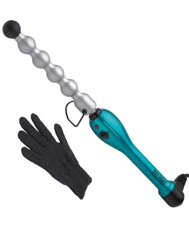 Bed Head Rock N Roller Clamp Free 2-in-1 Curling Wand | Round Barrel for Tousled Waves