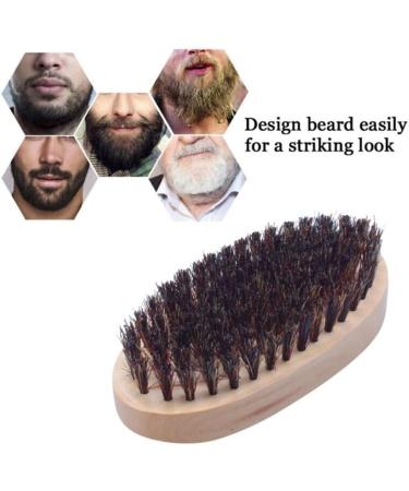 Buy LCKJLJ Natural Wild Boar Bristles Men's Razor & Beard Brush | Portable Facial Cleaning & Mustache Tools for Grooming - Buy Online on GoSupps.com
