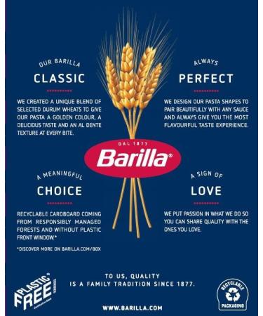 Barilla Pasta Classic Penne Rigate made with durum wheat 500g (Pack of 2) 500 g (Pack of 2) - Buy Online on GoSupps.com