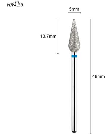 NMKL38 Diomond Flame Nail Drill bit for Manicure and Pedicure Russian Electric File bits Cuticle Cleaner Tools - Buy Online on GoSupps.com