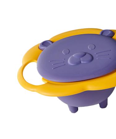 Kids Rotating Spill-Proof Bowl - 360 Baby Gyro Bowl for Toddlers | Purple Tableware - Buy Online on GoSupps.com
