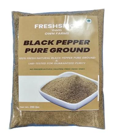 FreshSpice Black Pepper Powder (200g) | Freshly harvested from farms of Kerala and lab tested for purity