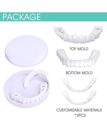 Buy Frenzify Comfortable Veneers - 2 Pairs of Top & Bottom False Teeth for Men & Women | Perfect Provisional Dentures for Missing Teeth - Buy Online on GoSupps.com