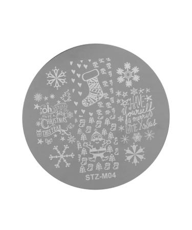 Tools Santa Claus Winter Christmas Nail Stamping Plates Stencils Molds Nail Stamp Polish Stencils (4)