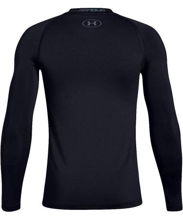 Under Armour Boys' HeatGear Armour Long Sleeve T-Shirt - Black/Pitch Gray - Small - Buy Online on GoSupps.com