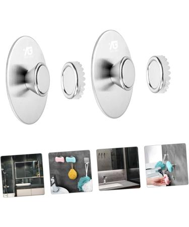 Ciieeo 2pcs Draining Wall-mounted Adhesive Hooks Soap Plate Mini Clothes Rack Magnetic Soap Hanger Suction Cup Hooks Magnetic Hook Holder Stainless Steel Magnetic Attraction Soap Box - Buy Online on GoSupps.com