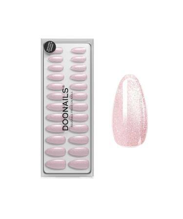 Doonails Soft Gel Press on Nails 30 Set Rose Cateye Almond Form Form Rosa Nails To stick on full cover in salon quality fake nails soft gel medium natural & comfortable fit medium almond rose cateye - Buy Online on GoSupps.com