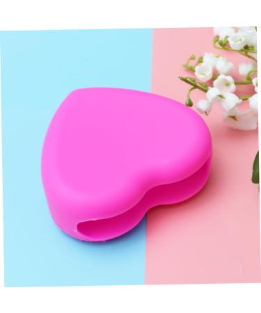 Buy Heart-Shaped Makeup Brush Cleaner Mat | Silicone Scrub Tool for Makeup Brushes - 8x8.5cm Rosy - Buy Online on GoSupps.com