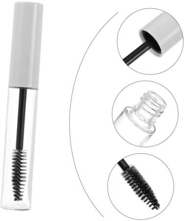 Healeved 11pcs Eyelash Tube Clear Eyelash Wand Tube Mini Mascara Tubes Empty Mascara Packaging Plastic White - Buy Online on GoSupps.com