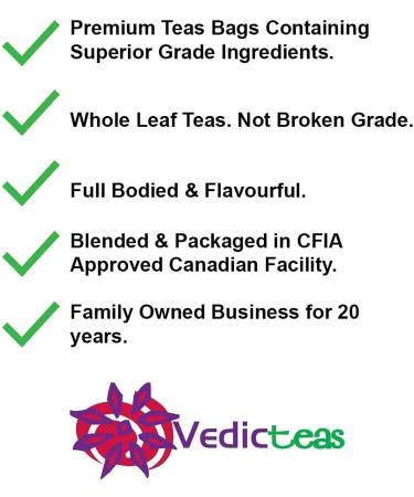 Vedic Teas Spicy Chai Indian Masala Chai Chai Tea Chai Latte Natural Ingredients Pyramid Tea Bags 20/Box - Buy Online on GoSupps.com