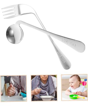 ABOOFAN Tea Towel & Utensil Set - 5-Piece Elbow Forks Spoons & Angled Feeding Tools for Easy Use | International Shipping Available - Buy Online on GoSupps.com