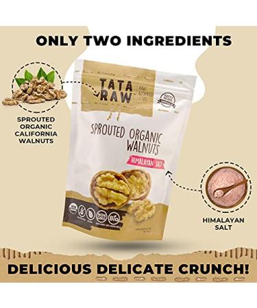 TATA RAW Sprouted Organic Walnuts with Himalayan Salt - 1 lb - Buy Online on GoSupps.com