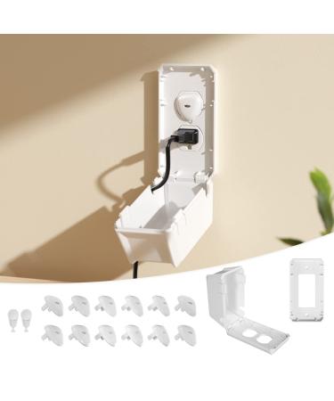 SAFELON (1+12) Pcs Baby Proof Electrical Outlet Box & Outlet Plug Cover for Baby Safety(White)