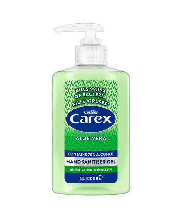 Carex Aloe Vera Anti Bacterial Hand Sanitiser Gel 300 ml Quick Drying Kills 99.9% Bacteria with Anti Viral Action Personal & Commercial Use Prevent the Spread of Germs