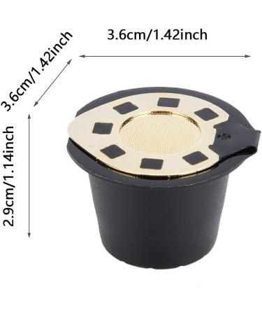 Capsules de caf r utilisables en plastique et en acier inoxydable avec fonction mousse taille universelle dor argent Applicable NESCAF (Ou) - Buy Online on GoSupps.com