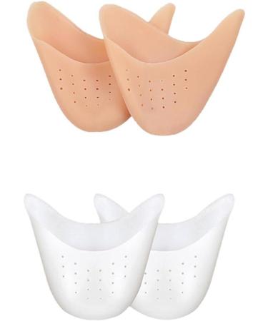 Angzhili Ballet Shoes Toe Caps - Breathable Gel Protector for Dancers [White] - Buy Online on GoSupps.com