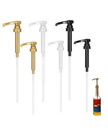 DOKLY 6 Piece Coffee Syrup Pump fits Most 750ml Syrup Bottles (for Davinci Matteo Jordan's Skinny Syrup Bottles) Flavoured Syrup Dispenser Syrup Pumps for Coffee Bar and Home Dripless