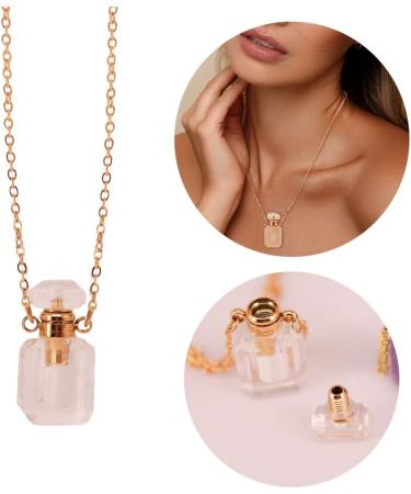 Oil Diffuser Bottle Pendant Necklace - Stainless Steel Chain Choker for Women | Aromatherapy Jewelry - Buy Online on GoSupps.com