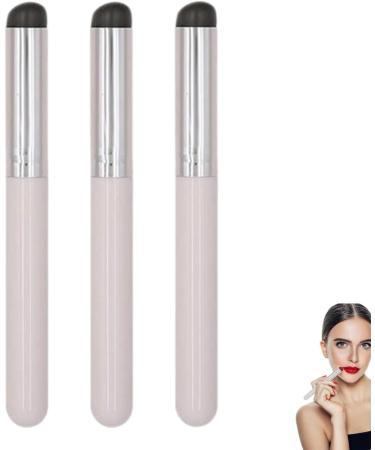 Silicone Lip Brush 3 Reusable Lip Makeup Applicator Silicone Makeup Brush Silicone Lip Balm Applicator Retractable Lip Makeup Brushes Multifunctional Tool for Lipstick Eyeshadow Lip Gloss