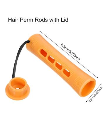 60pcs Orange Perm Rods for Natural Hair - Non-Slip Cold Wave Rods for Women - Hair Curlers DIY Hairdressing Tools - 0.87 Inch Hair Rollers - Buy Online on GoSupps.com