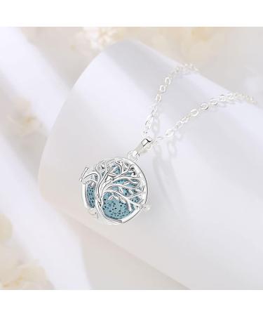 Infuseu Tree of Life Pendant Jewelry - Aromatherapy Chain & Essential Oil Diffuser Necklace for Women - Unique Meditation Gift - Buy Online on GoSupps.com