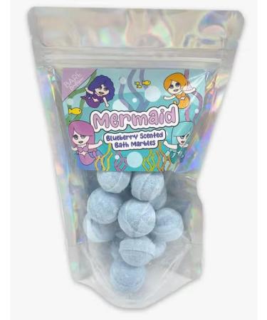 Mermaid Bath Bombs. 12 Blueberry Scented Mini Bath Bombs. Ideal Stocking Filler Secret Santa. Mermaid Themed Gift. Mermaid Blueberry