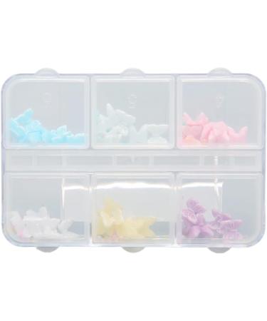 Nail Art Decals Lightweight Resin Nail Ornaments Attractive Easy To Install Multiple Colors with Storage Box for Daily Makeup - Buy Online on GoSupps.com