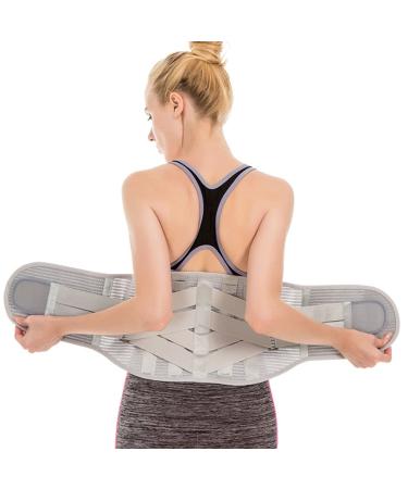Back bandage for men and women lower back support belt dual adjustable compression waist belts for herniated disc and sciatica-pain relief corrector Good Gr l