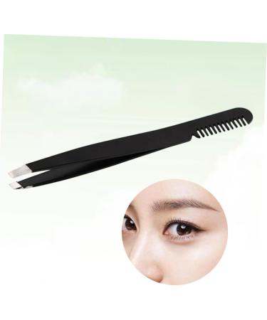 MAGICLULU Eyebrow Tweezer Tweezers Eyebrow Clip Makeup Tools Stainless Steel Extend medium Black - Buy Online on GoSupps.com