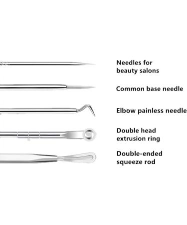 Blackhead Remover Tool 8 Pcs Pimple Popper Tool Kit Blackhead Extractor for Face Nose Comedone Zit Acne Whitehead Pores Blemish Fat Granules Stainless Steel Facial Skin Care Kit - Buy Online on GoSupps.com