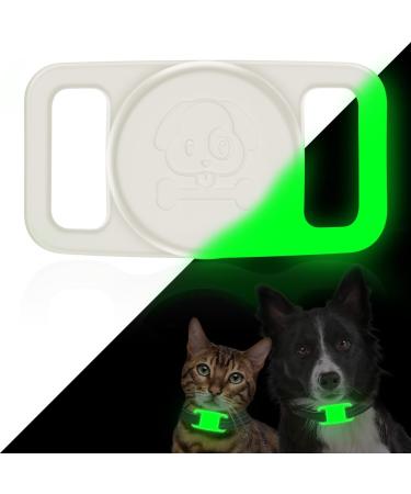 Ainiv silicone protection case waterproof protective cover for Airtag compatible with Apple Airtag GPS Finder dog collar pet loop holder for airtails tracking finder dogs and cat pet accessories bright green-water festival
