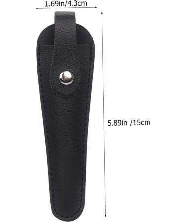 4-Part Shear Set - Black Scissors Tool with Leather Protection & Storage Cover | PU Sheath for Kids - 15x4.3cm - Buy Online on GoSupps.com