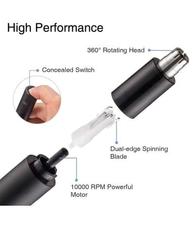 Premium Stainless Steel Ear & Nose Hair Trimmer Clippers - Painless Hair Removal for Men & Women - Buy Online on GoSupps.com