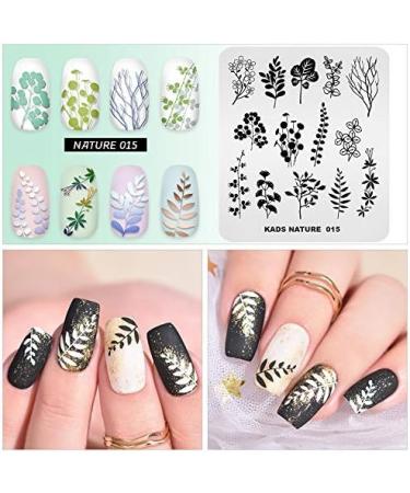 Alexnailart Flower Print Stamping Plates Set (NA015) - Manicure Template & Nail Art Tools - Buy Online on GoSupps.com
