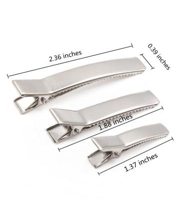 120Pcs Double Prong Alligator Hair Clips - Silver Metal Hair Accessories for Women - Salon Quality Hair Grip for Bows & Crafts by NIOUK - Buy Online on GoSupps.com