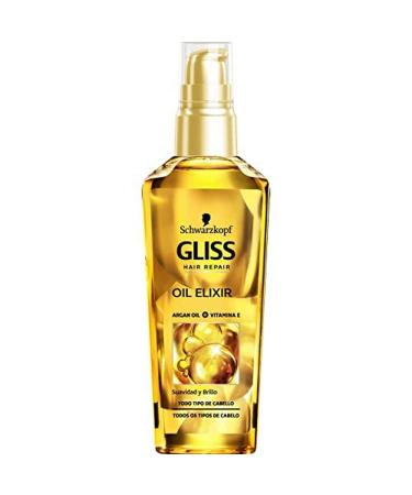 Gliss - Daily Elixir Oil - Nutrition and Shine Hair Oil - 3 units of 75ml - Schwarzkopf