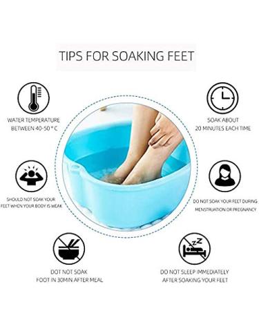 Foot Spa Soaking Bath Basin - Home Spa Massager for Stress Relief (Blue) - Buy Online on GoSupps.com