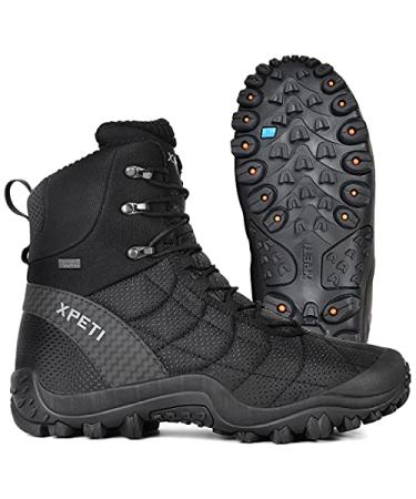 XPETI Mens Crest Thermo Winter Hiking Boots Waterproof Insulated 11 Black