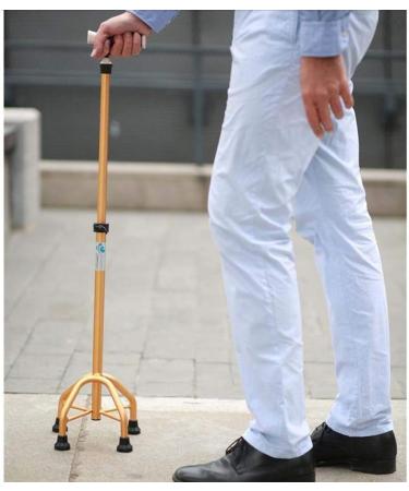 Walking Stick Four feet Elderly Non-Slip Abdomen Telescopic Abdomen Old Man Walking Stick Light Crutches Elegant - Buy Online on GoSupps.com