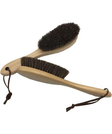 Shoe Brush Shoe Brush Polish Wood Handle Real Hair Brush Cleaning for Leather Boots Shoes Cleaner Care Brush Onecolor - Buy Online on GoSupps.com